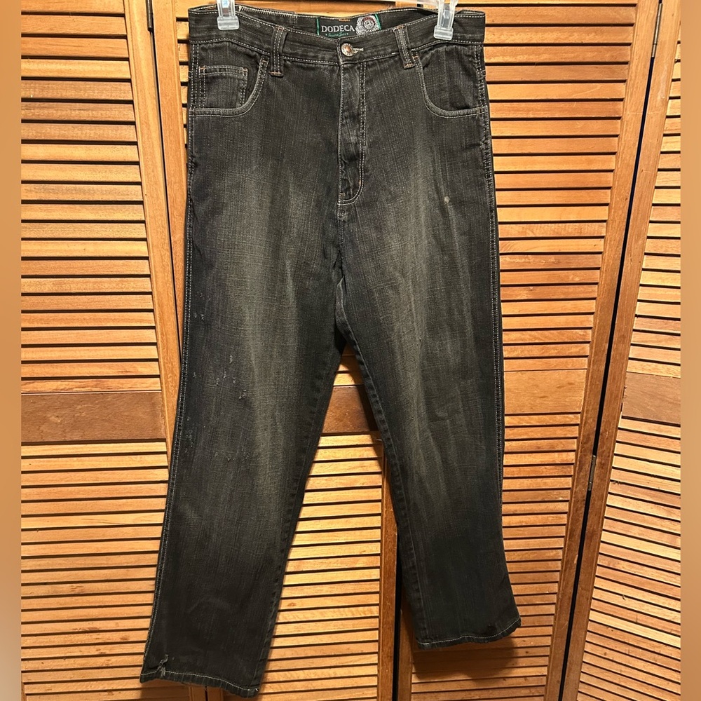 DODECA Genuine Jean Denim Blue Distressed Jeans